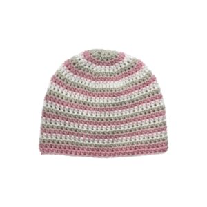 pink stripe beanie